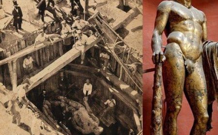 La gigantesca statua di Ercole di 4 metri, antica di 2.000 anni