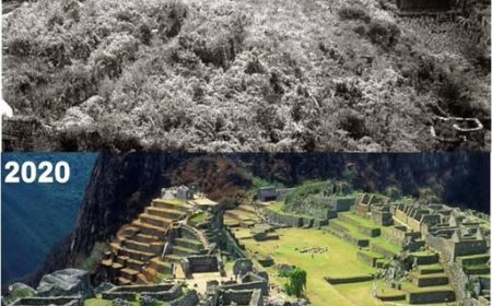 Machu Picchu, Peru. 1915 & 2020