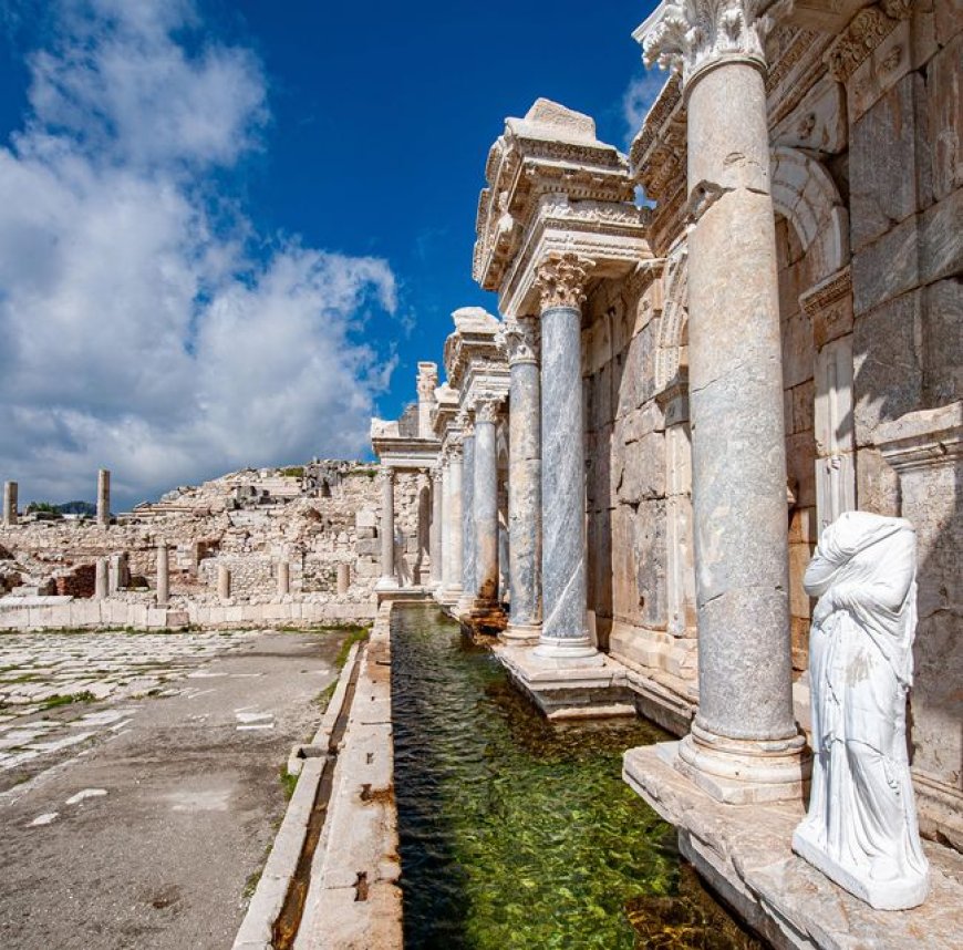 La fontana di Sagalassos vicino ad Aglasur in Turchia