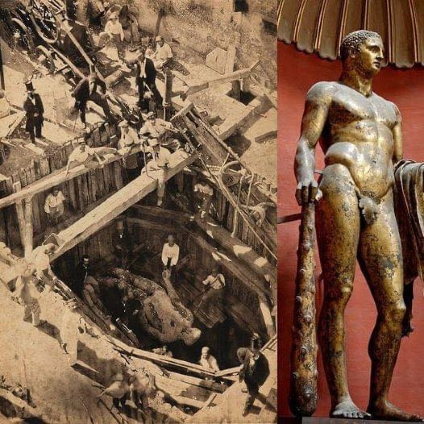 La gigantesca statua di Ercole di 4 metri, antica di 2.000 anni