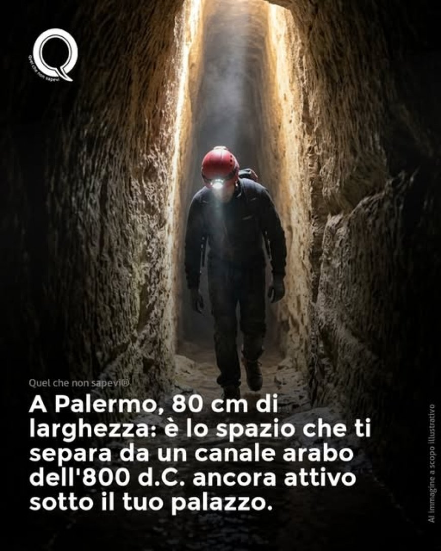 Sotto Palermo scorre ancora acqua in canali scavati a mano nell'800 d.C.
