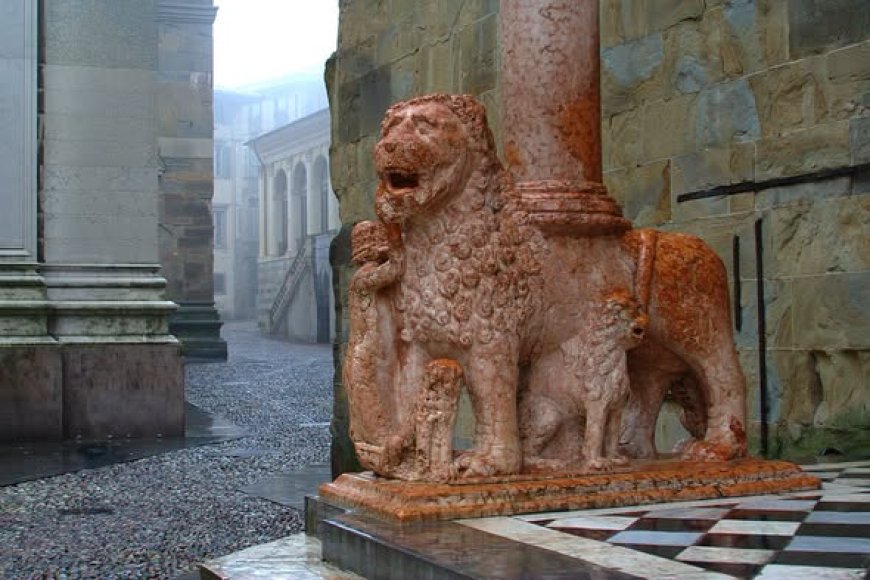 Nell’architettura romanica sono spesso leoni stilofori, posti alla base delle colonne che sostengono il protiro